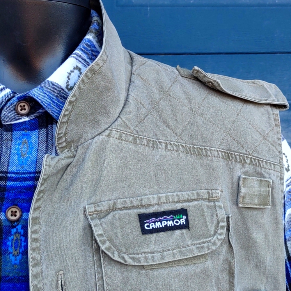 CAMPMOR Men's Pure Cotton Hunting, Riding, Camping Safari, Fishing 🐠 Vest .